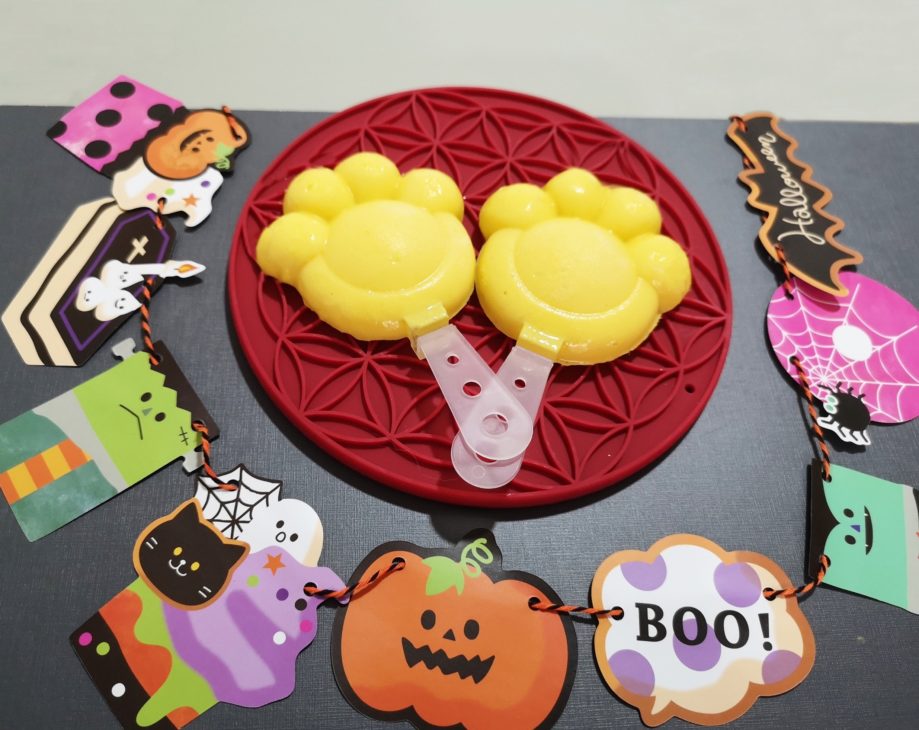 receitas de halloween para pet - sorvete de manga com iogurte